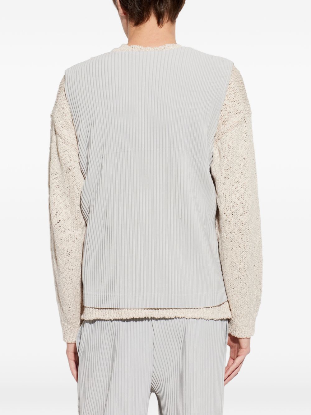 Homme Plisse' Issey Miyake Men Pleated V-Necked Vest HOMME PLISSE ISSEY MIYAKE