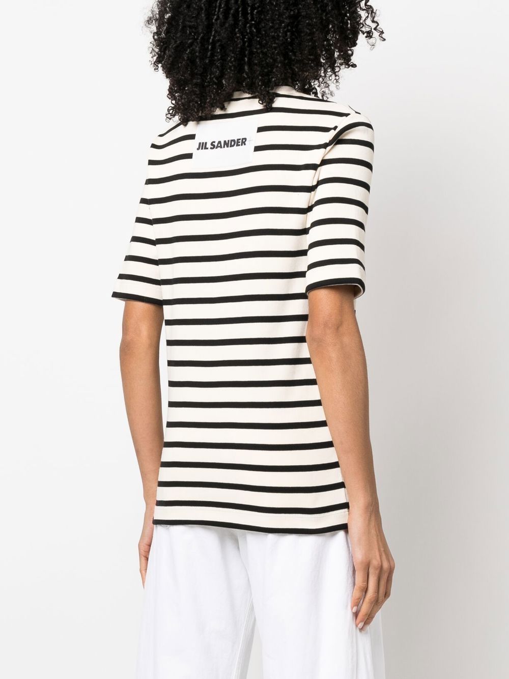 Jil Sander Women Striped Cotton T-Shirt JIL SANDER