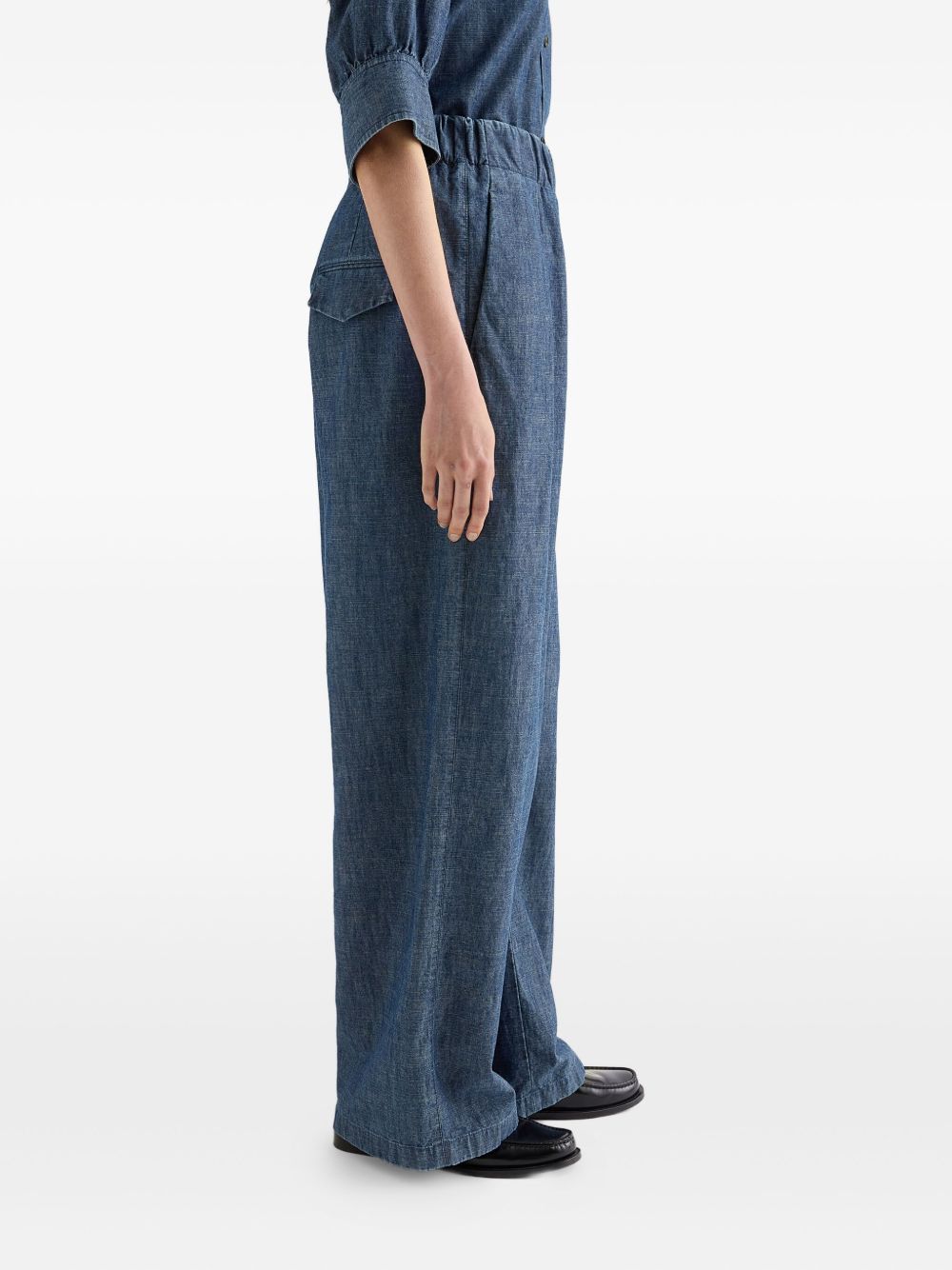 Jil Sander Women Cotton Wide-Leg Trousers JIL SANDER