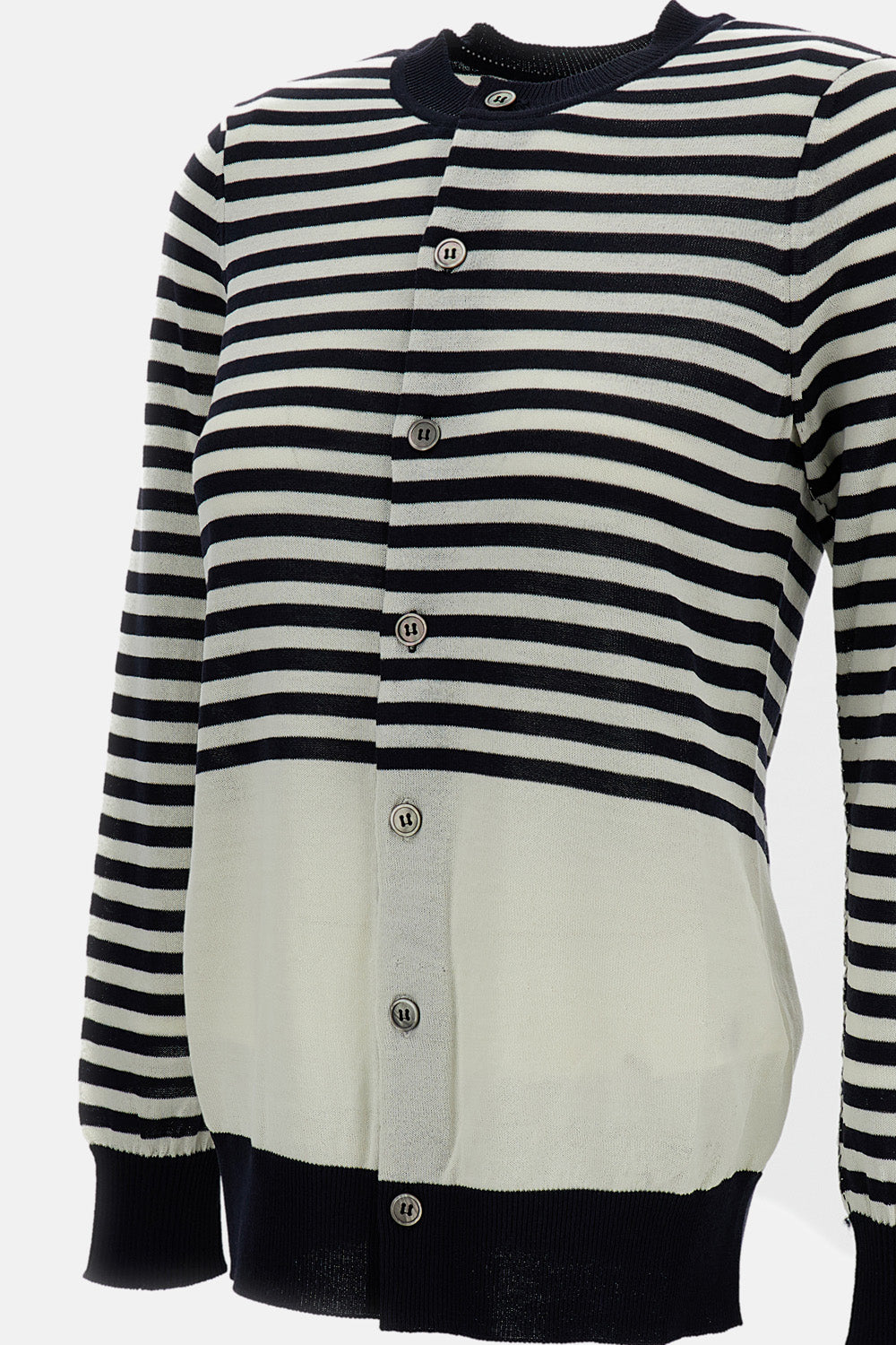 Junya Watanabe Women Round Neck Striped Cardigan JUNYA WATANABE