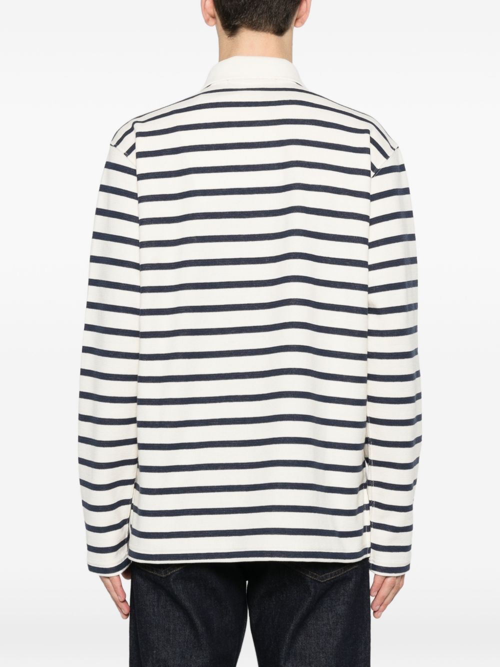 Junya Watanabe Men Striped Cotton Polo Shirt JUNYA WATANABE
