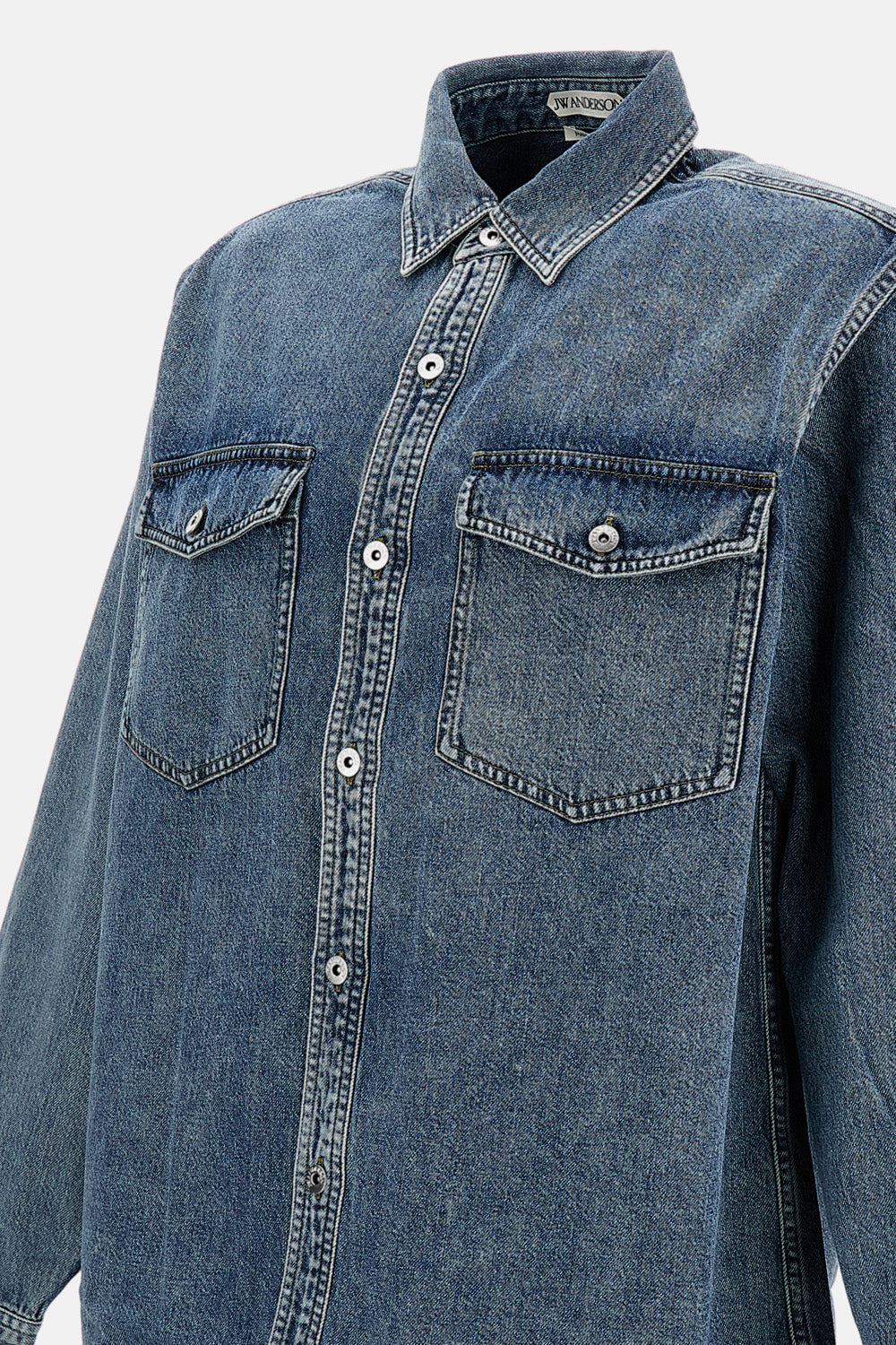 Jw Anderson Men Oversized Denim Shirt J.W. ANDERSON