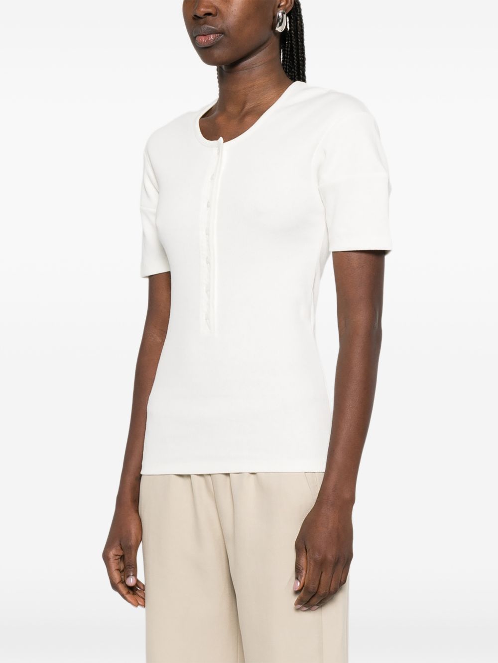 Lemaire Women Cotton And Linen T-Shirt LEMAIRE