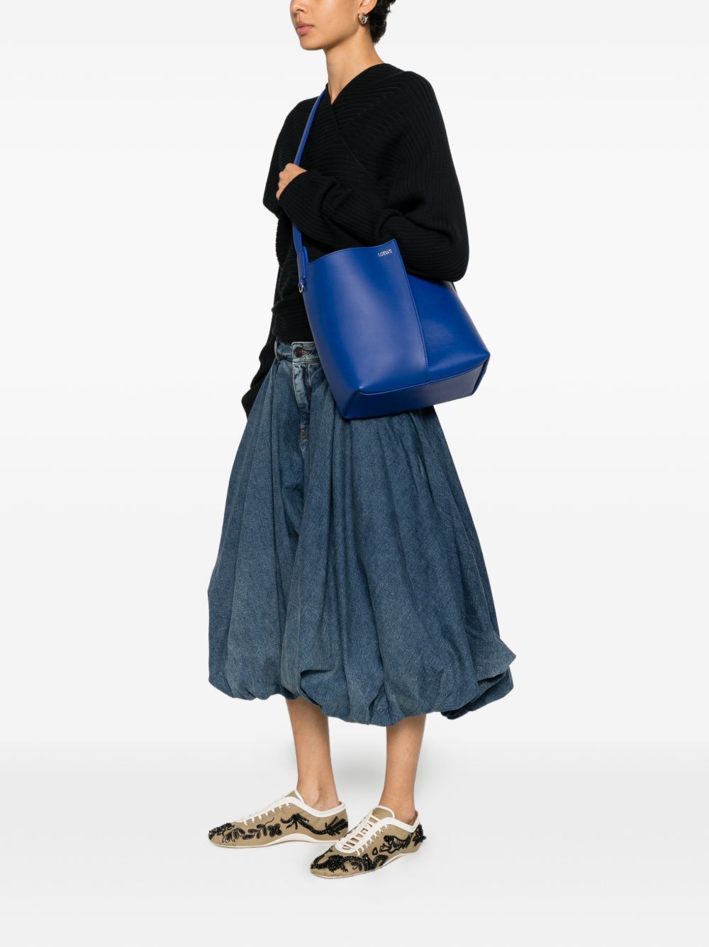 Loewe Women Bilbao Medium Leather Bucket Bag LOEWE