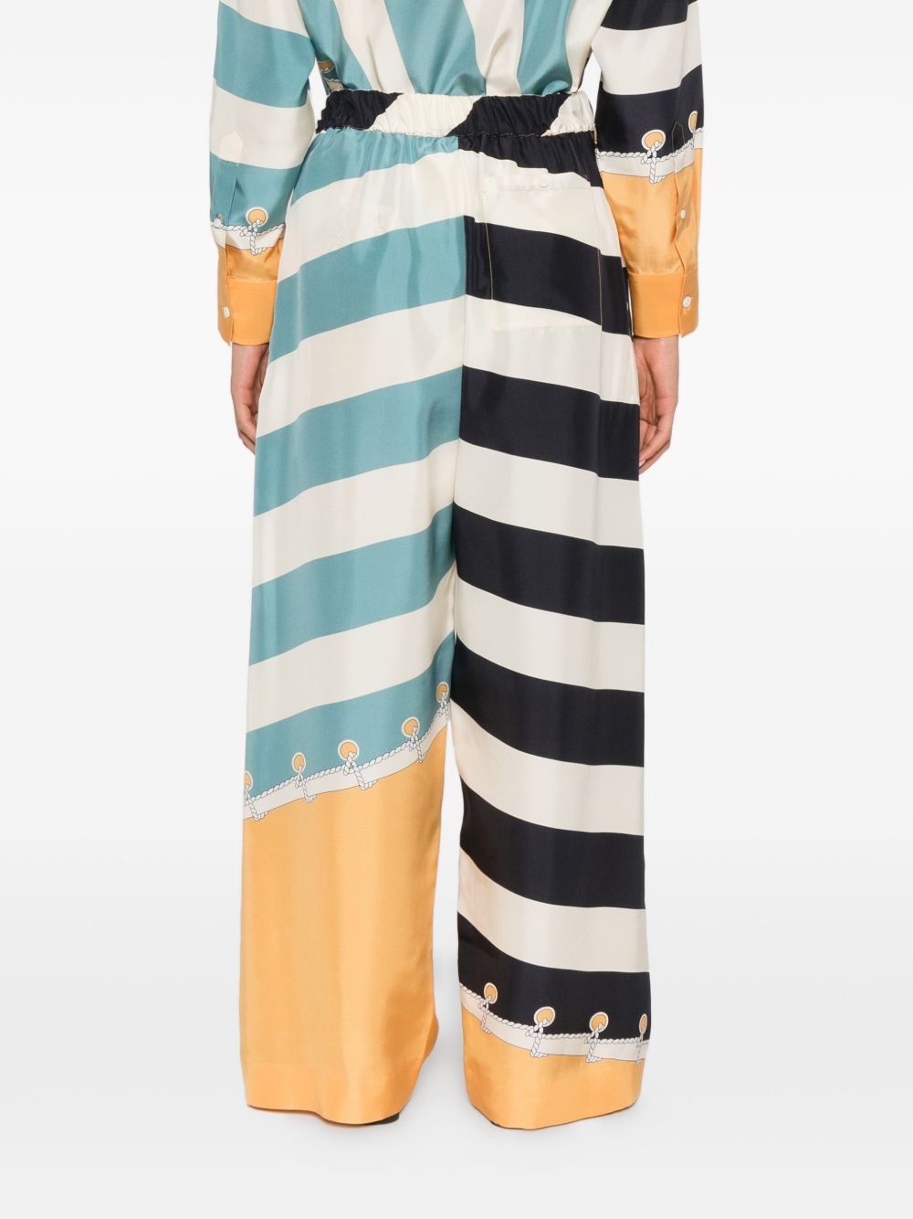 Loewe Women Printed Silk Trousers LOEWE
