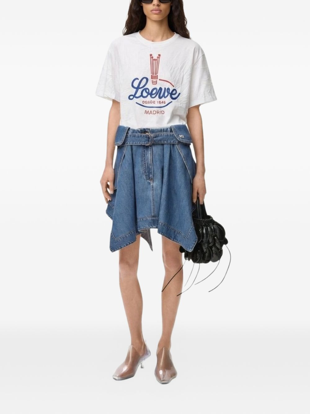 Loewe Women Denim Cargo Skirt LOEWE