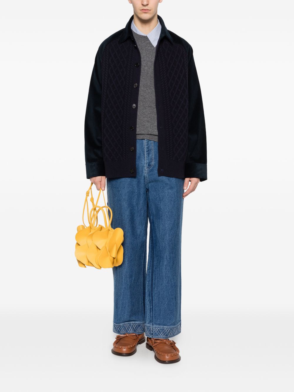 Loewe Men Knitted Cotton Overshirt LOEWE