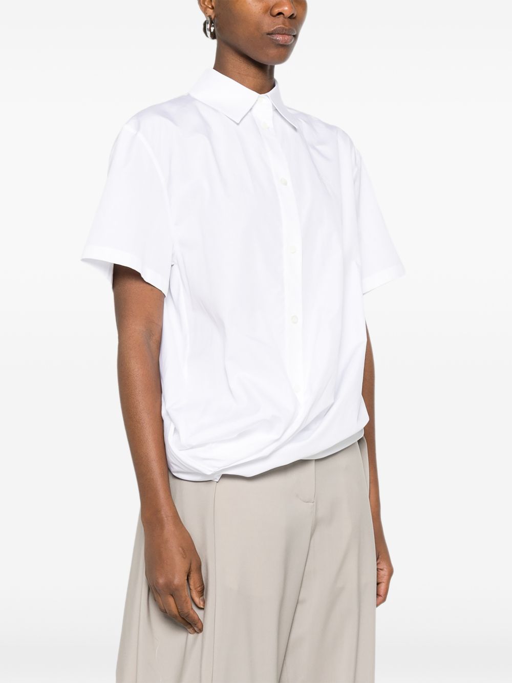 Loewe Women Cotton Draped Shirt LOEWE