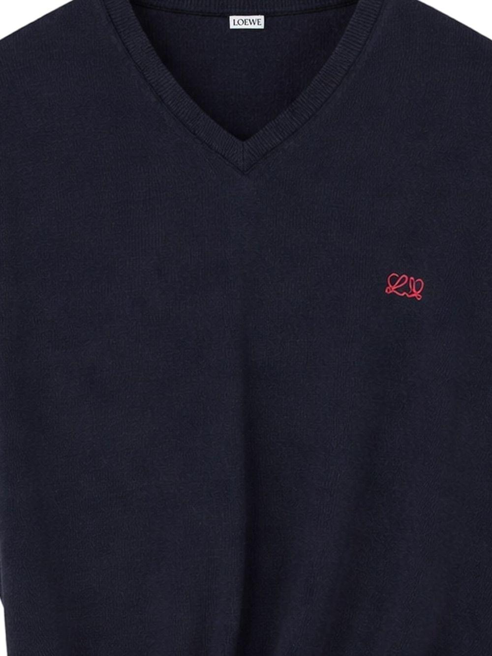 Loewe Women Wool V-Necked Sweater LOEWE