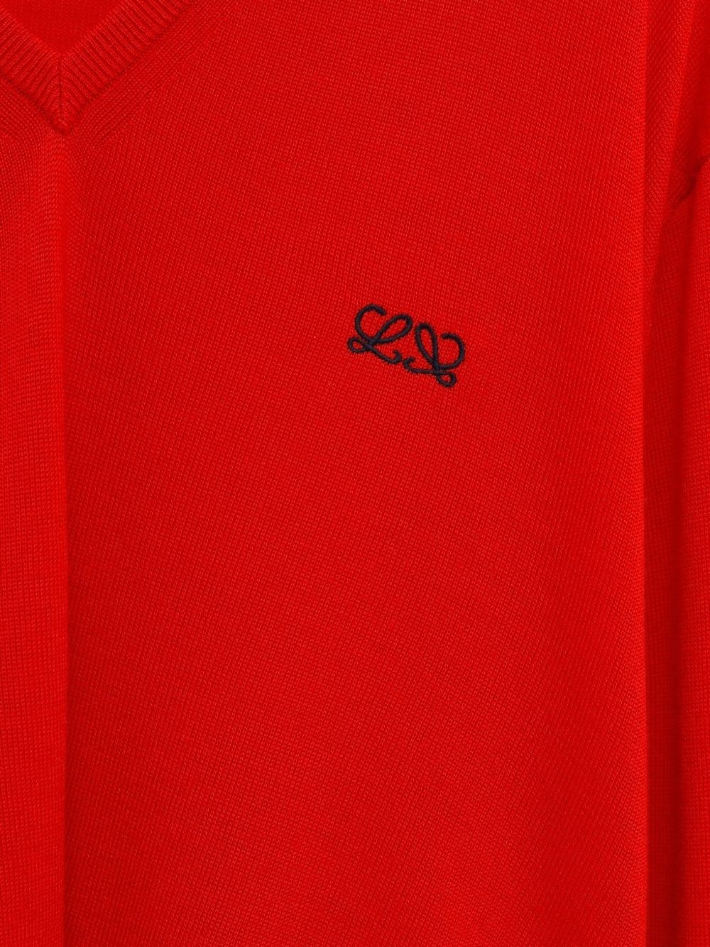 Loewe Women Wool V-Necked Sweater LOEWE