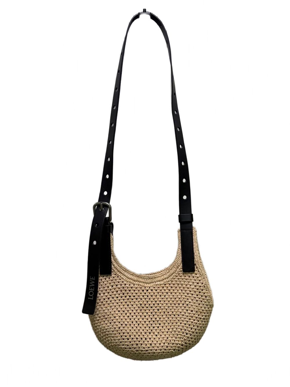 Loewe Paula's Ibiza Women Punch Hole Mini Rafia Crossbody Bag LOEWE