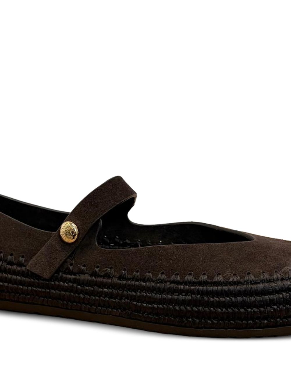 Loewe Paula's Ibiza Women Rio Suede And Rafia Ballets LOEWE