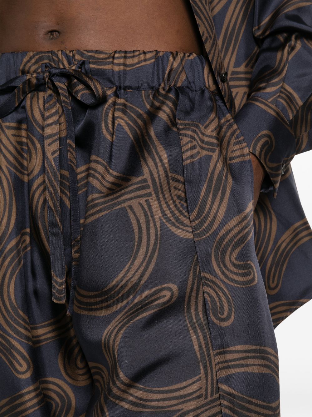 Loewe Paula's Ibiza Women Printed Silk Trousers LOEWE
