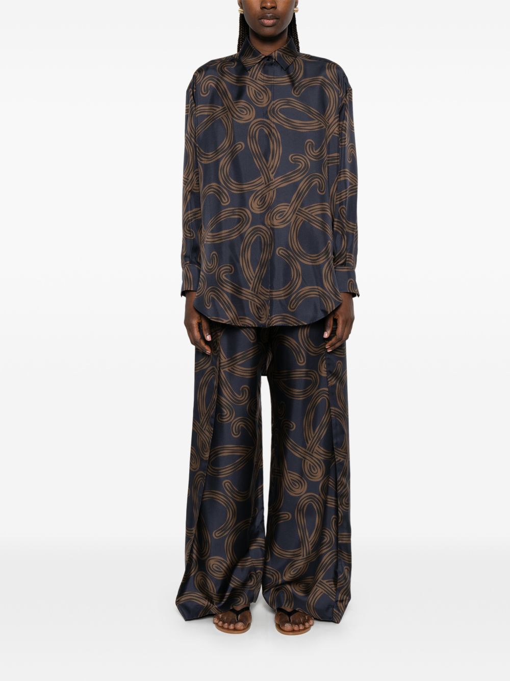 Loewe Paula's Ibiza Women Printed Silk Shirt LOEWE