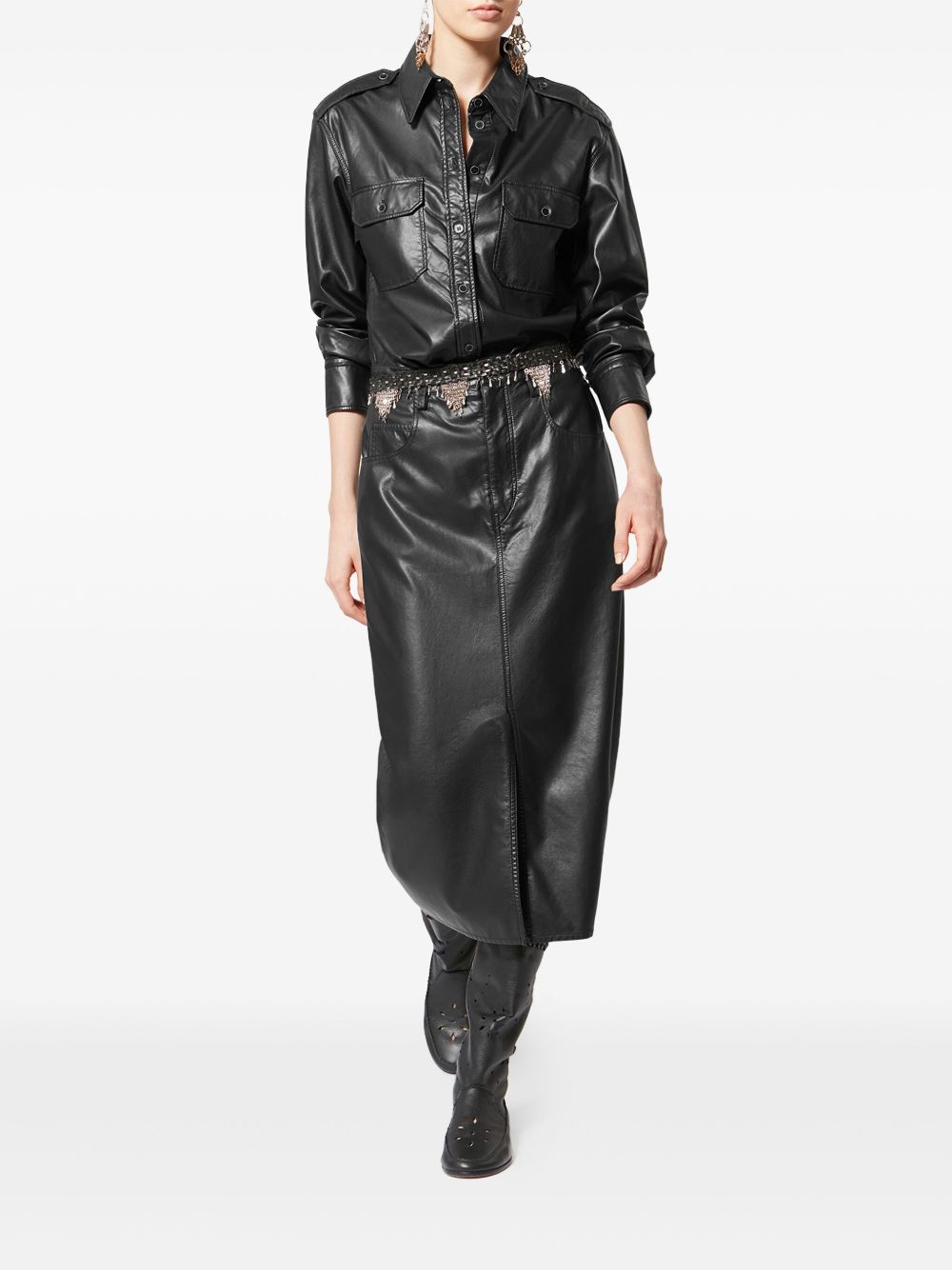 Marant Etoile Women Nilauria Faux Leather Skirt ISABEL MARANT ETOILE