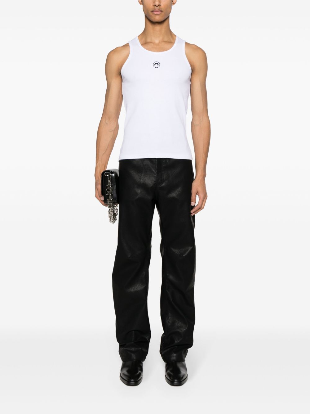 Marine Serre Men Moon Cotton Tank Top MARINE SERRE