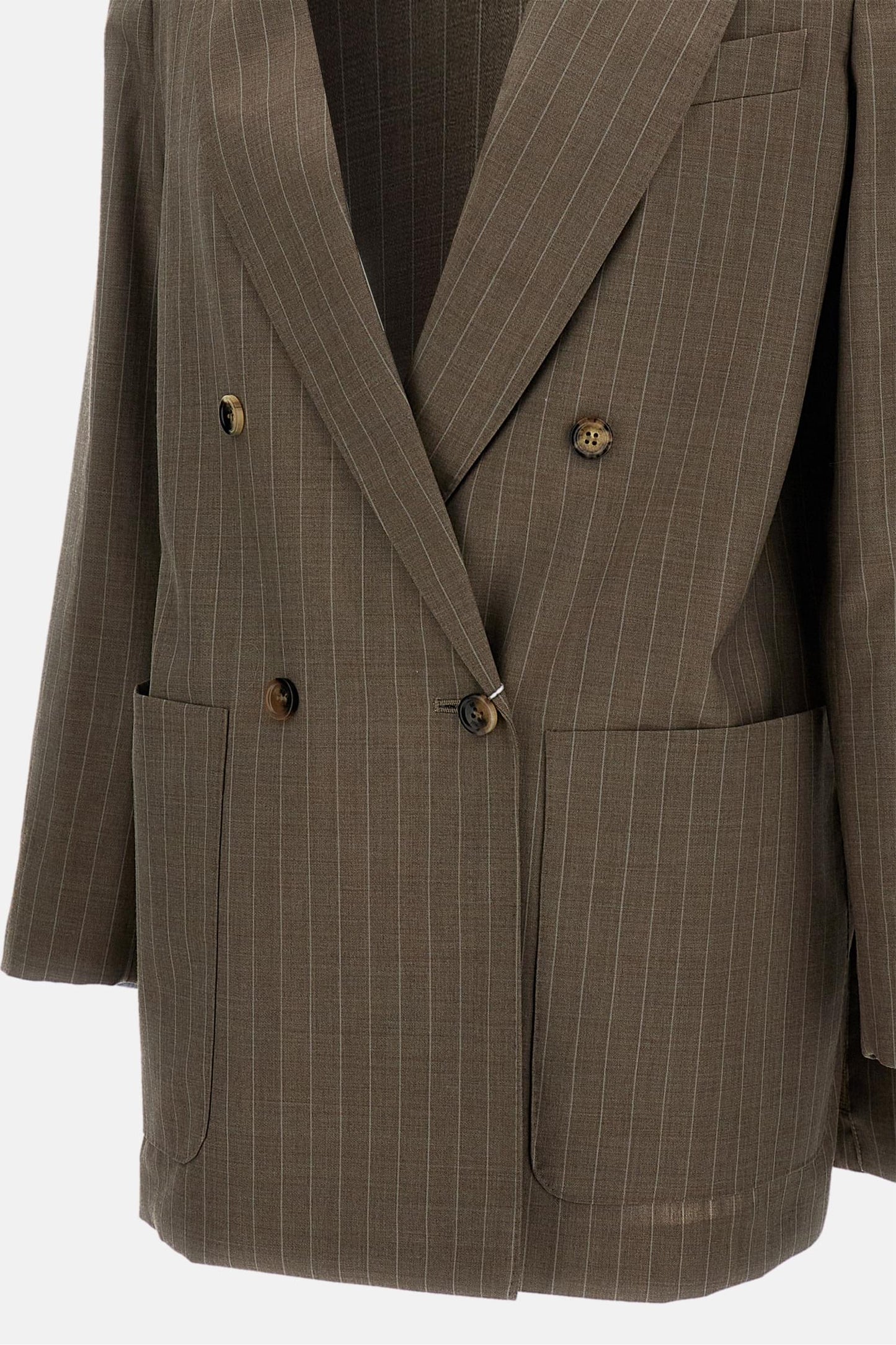 Max Mara Women Steel Pinstripe Jacket MAX MARA