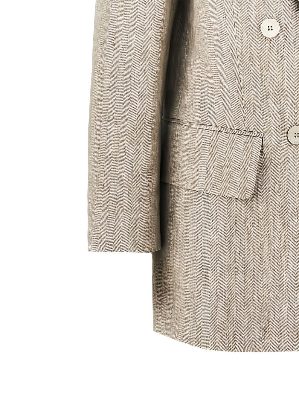 Max Mara Women Linen Double-Breasted Jacket MAX MARA