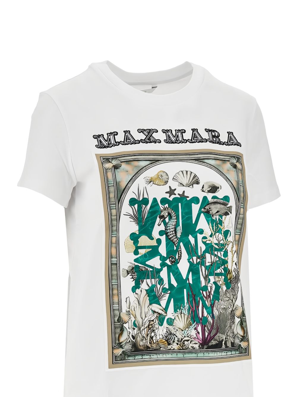 Max Mara Women Printed Cotton T-Shirt MAX MARA