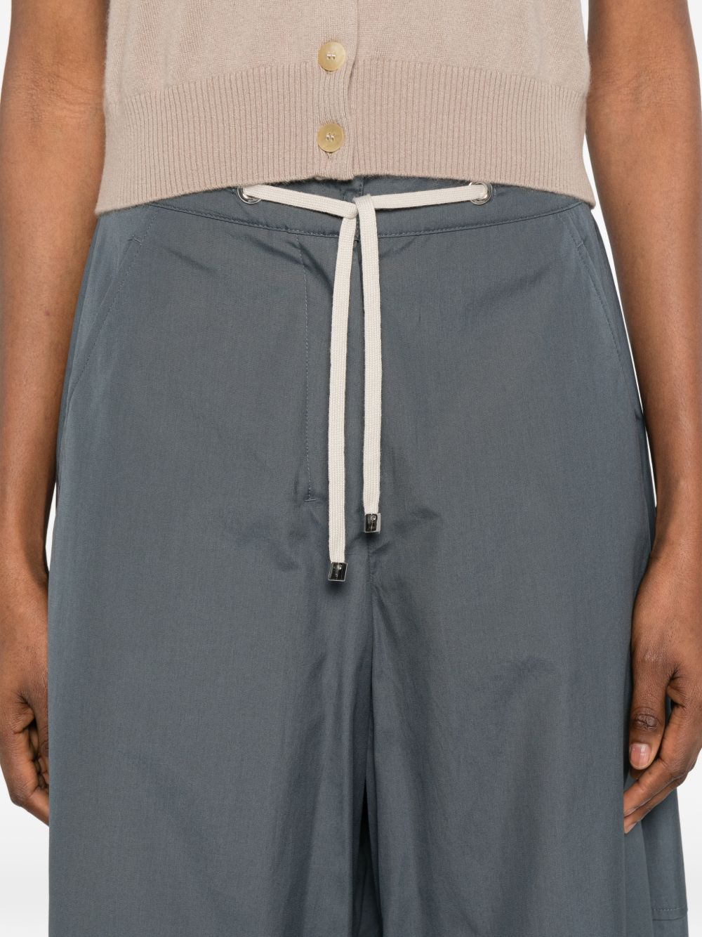 'S Max Mara Women Cotton Wide-Leg Trousers S MAX MARA