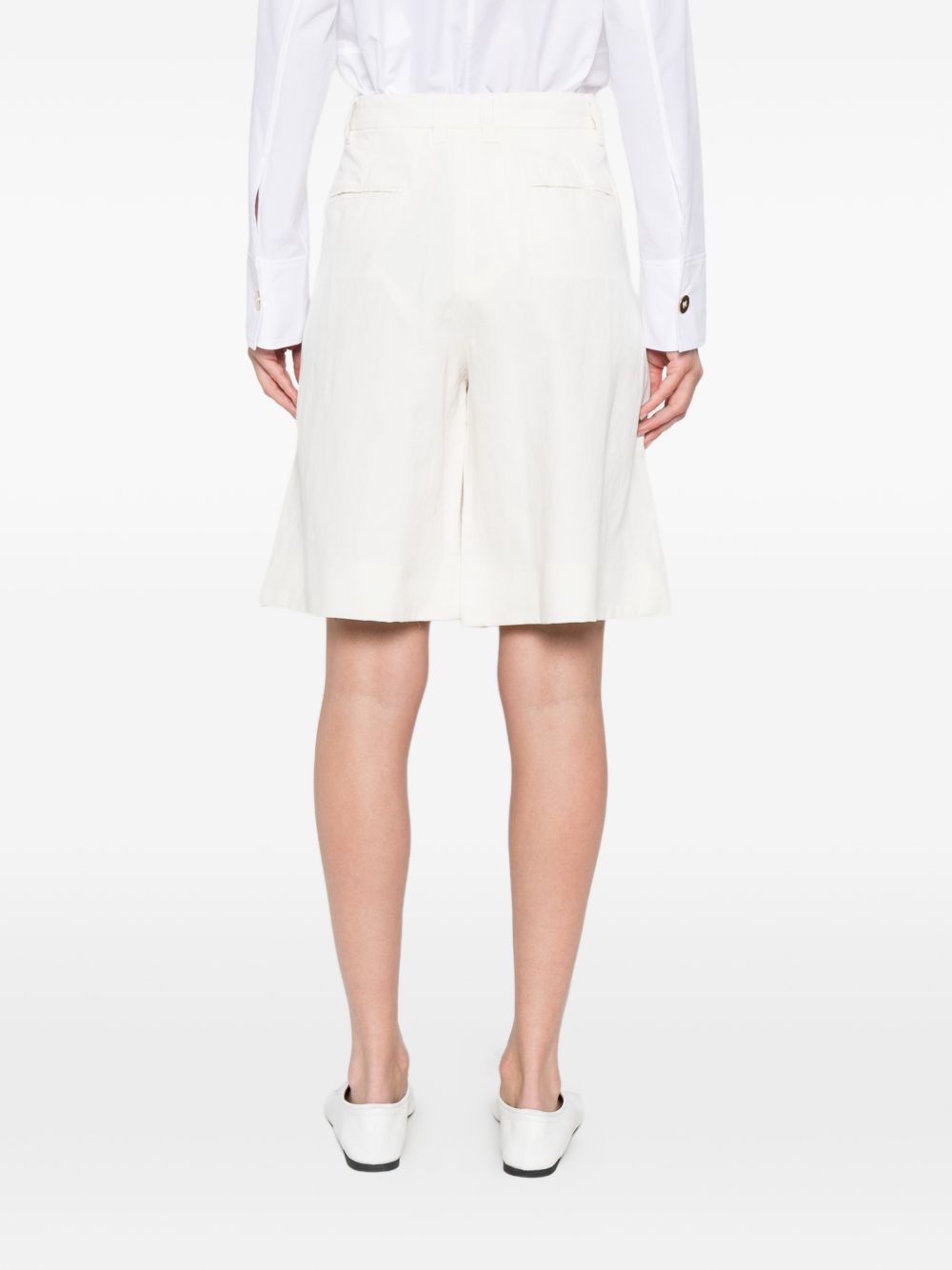 'S Max Mara Women Cotton And Linen Blend Shorts S MAX MARA