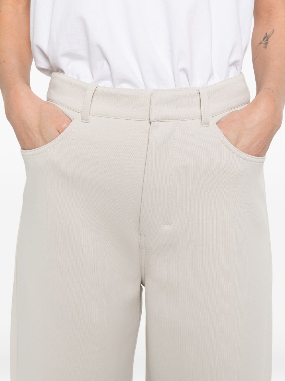 'S Max Mara Women Cotton Wide-Leg Trousers S MAX MARA