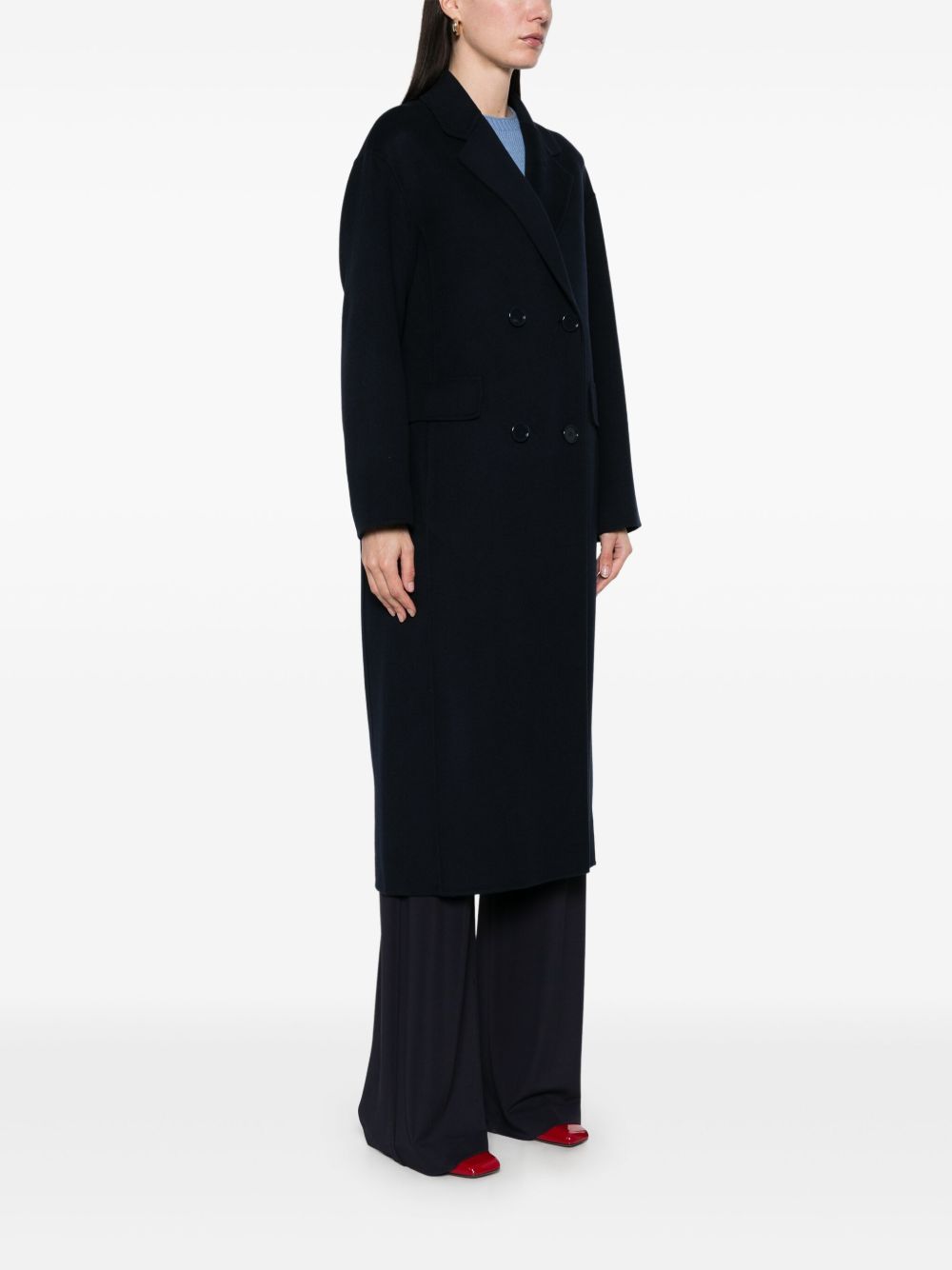 'S Max Mara Women Wool Long Coat S MAX MARA