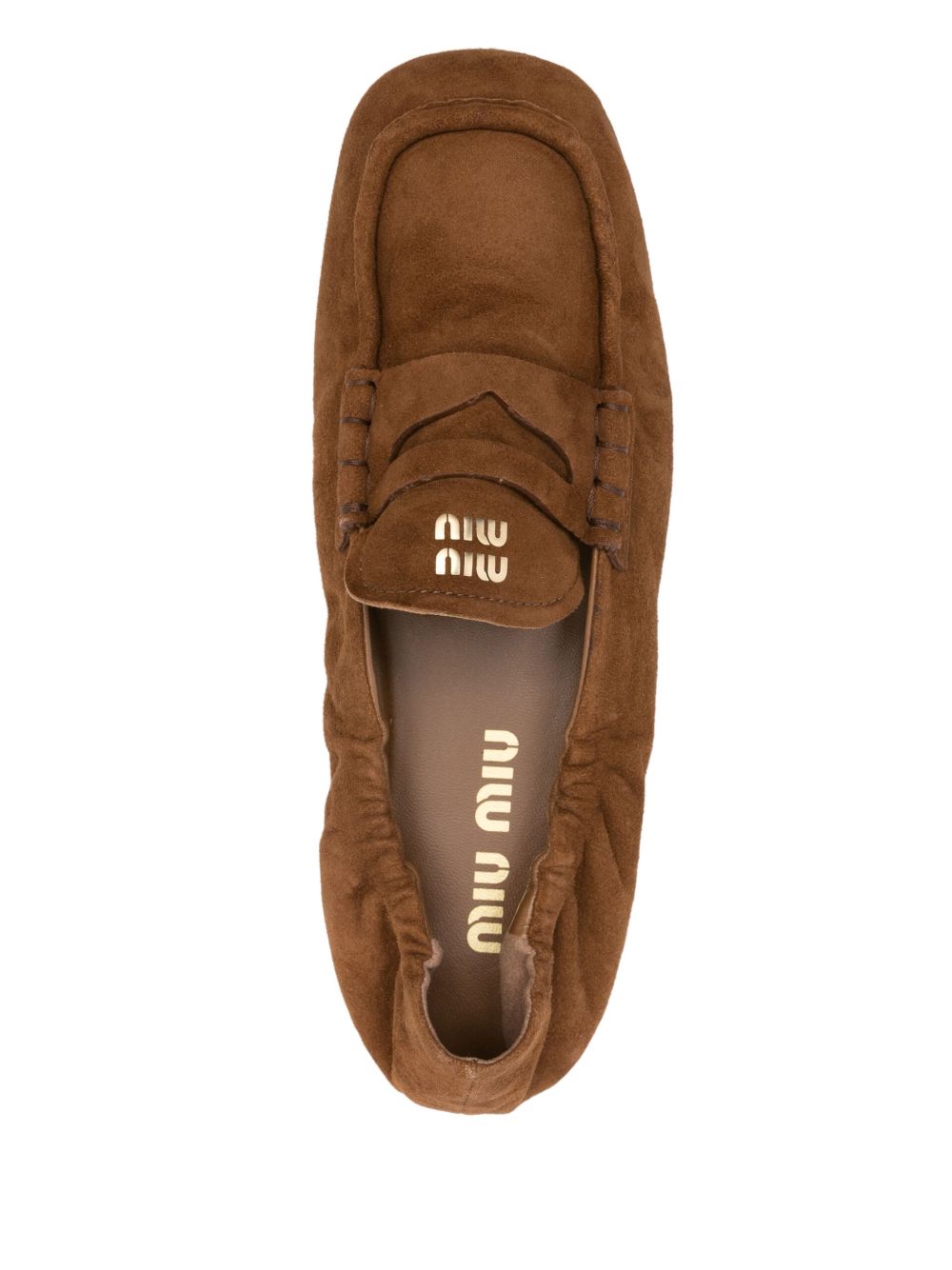 Miu Miu Women Ruches Leather Loafers MIU MIU