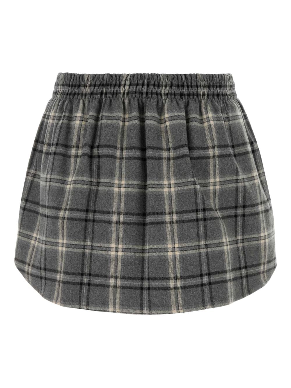 Miu Miu Women Checked Flannel Mini Skirt MIU MIU