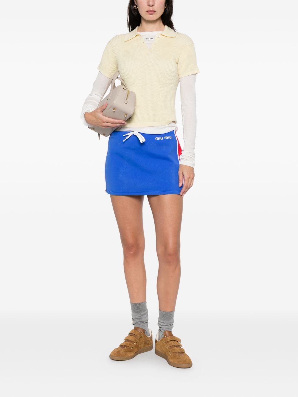 Miu Miu Women Nylon Mini Skirt MIU MIU