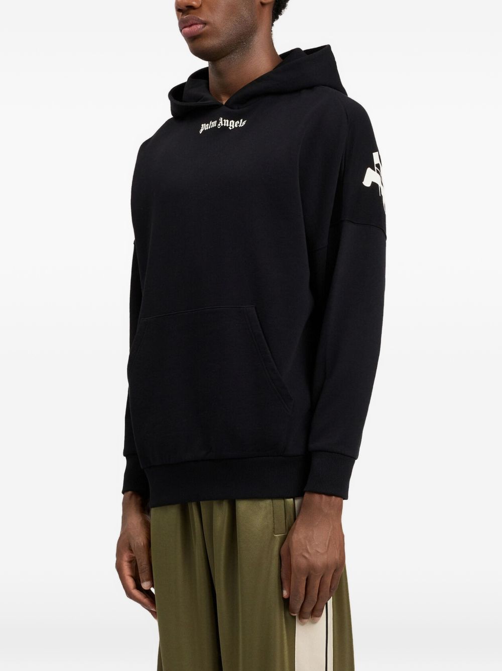 Palm Angels Men Logo Cotton Hoodie PALM ANGELS