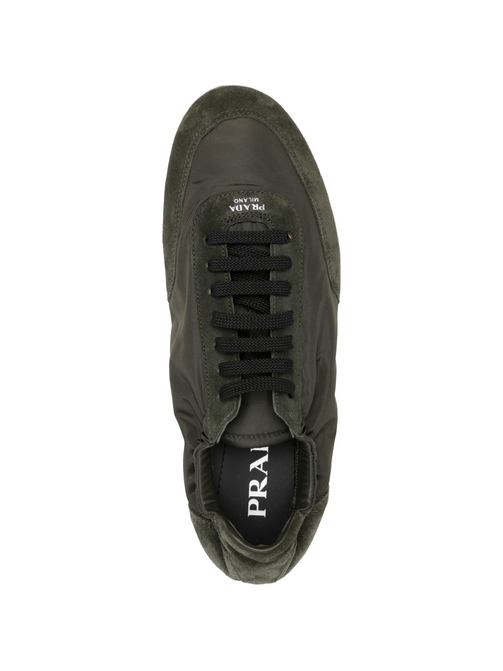 Prada Men Collapse Re-Nylon And Suede Sneakers PRADA