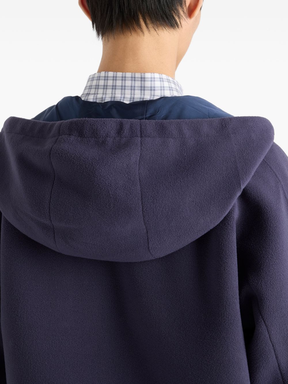 Prada Men Fleece Hooded Blouson Jacket PRADA