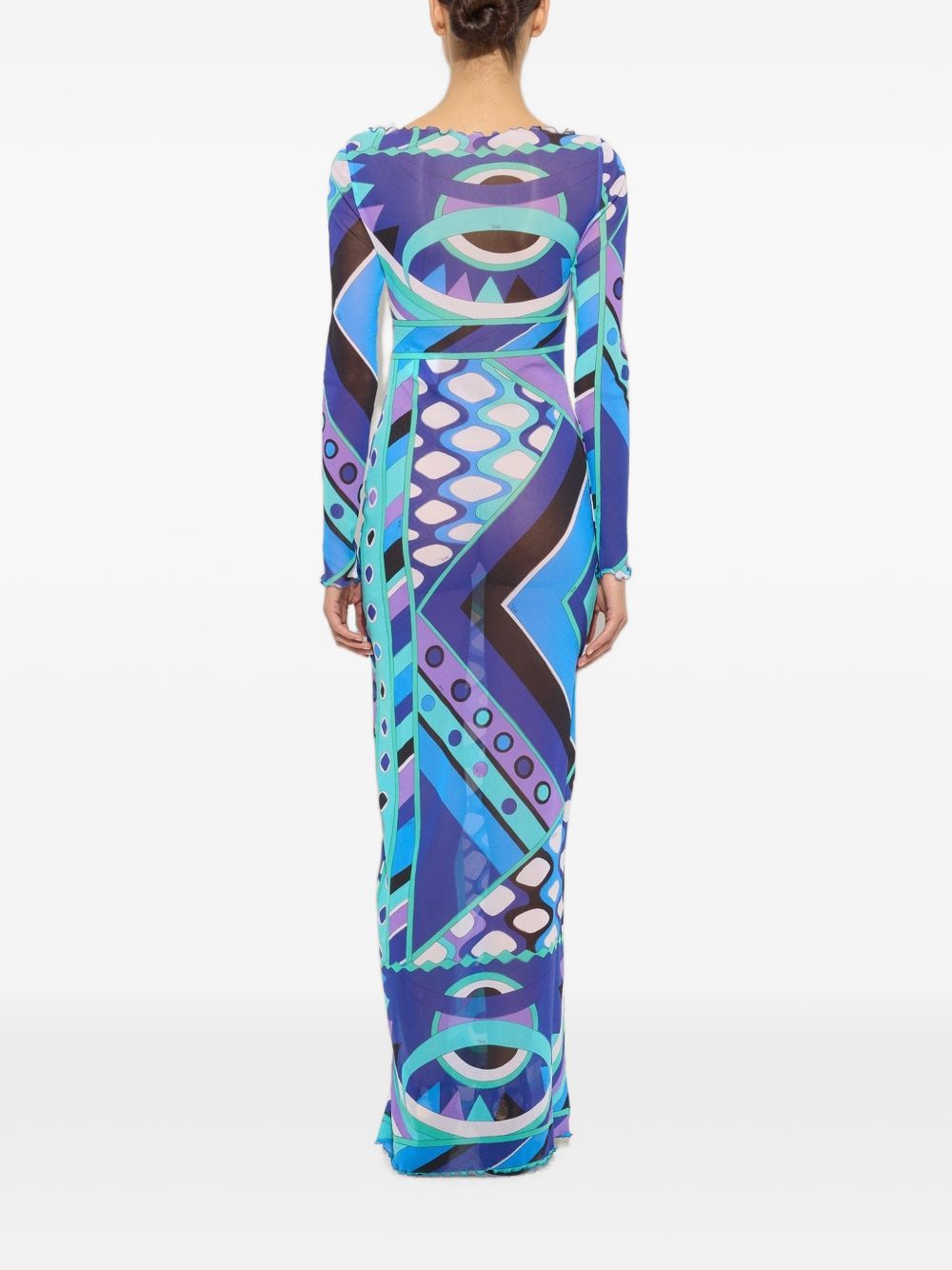 Pucci Women Printed Tulle Long Dress PUCCI