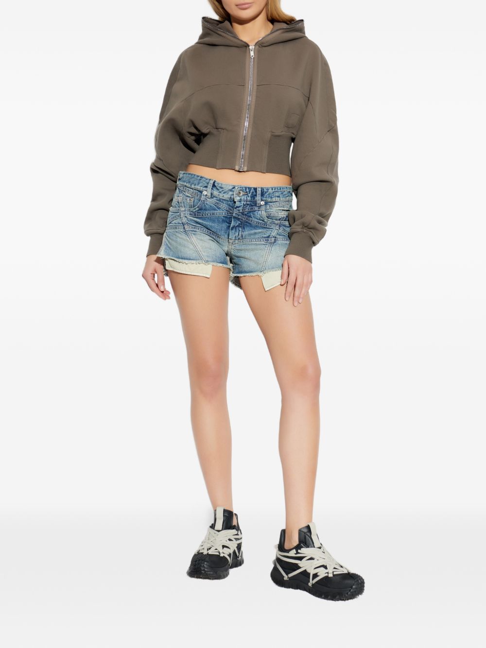 Rick Owens Drkshdw Women Collage Gimp Cotton Hoodie RICK OWENS