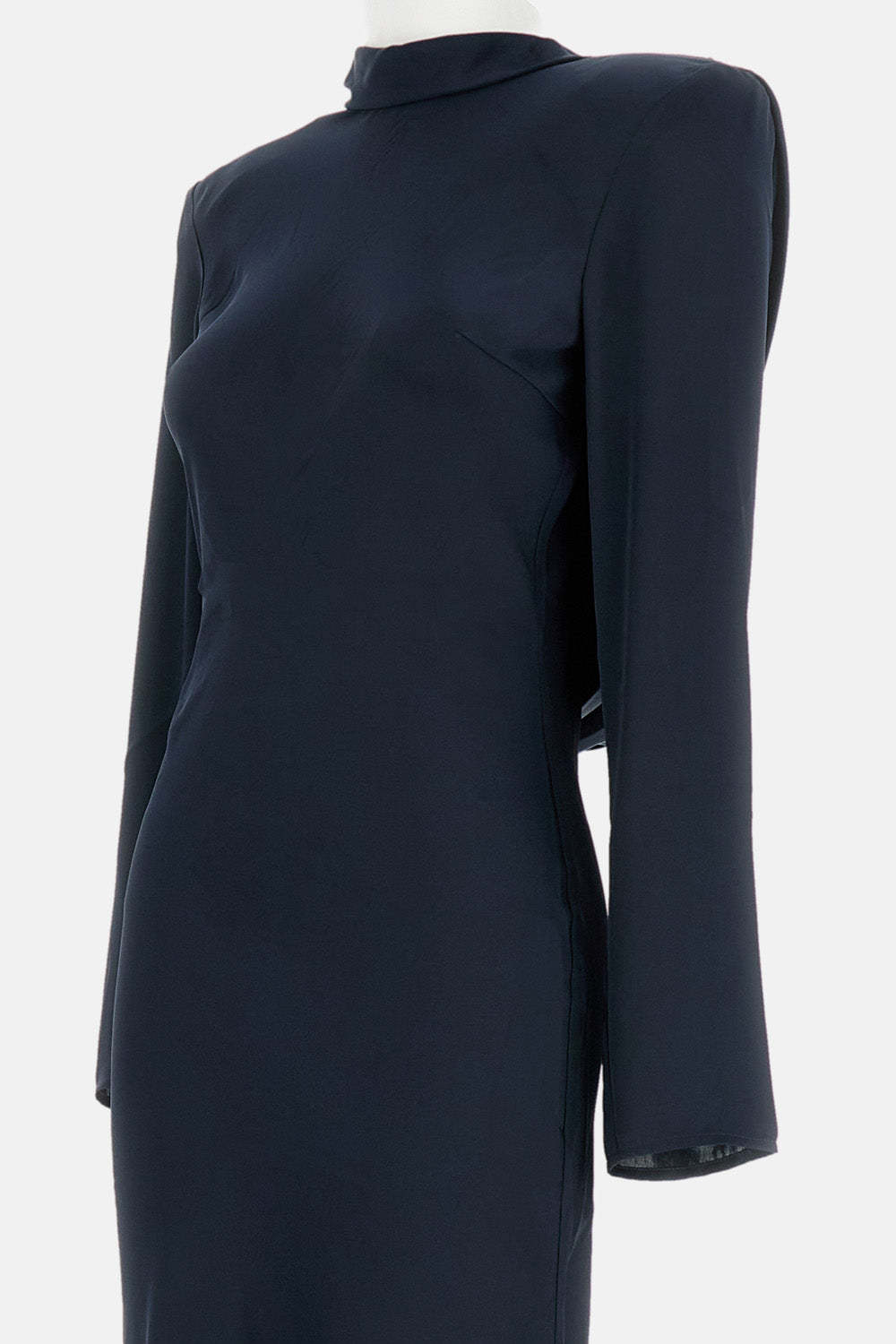 Rotate Women Draped Satin Midi Dress ROTATE