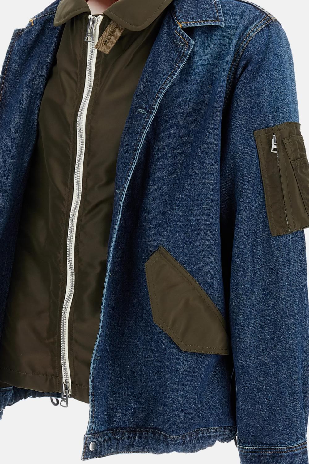 Sacai Men Denim X Nylon Twill Blouson SACAI