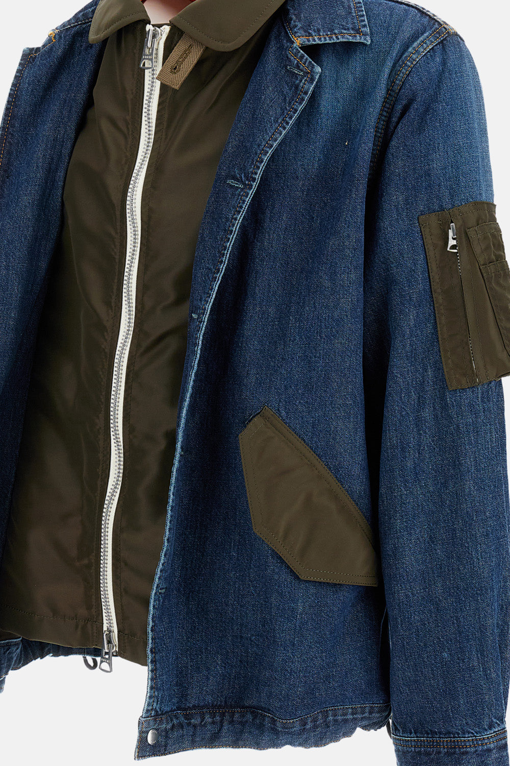 Sacai Men Denim X Nylon Twill Blouson SACAI