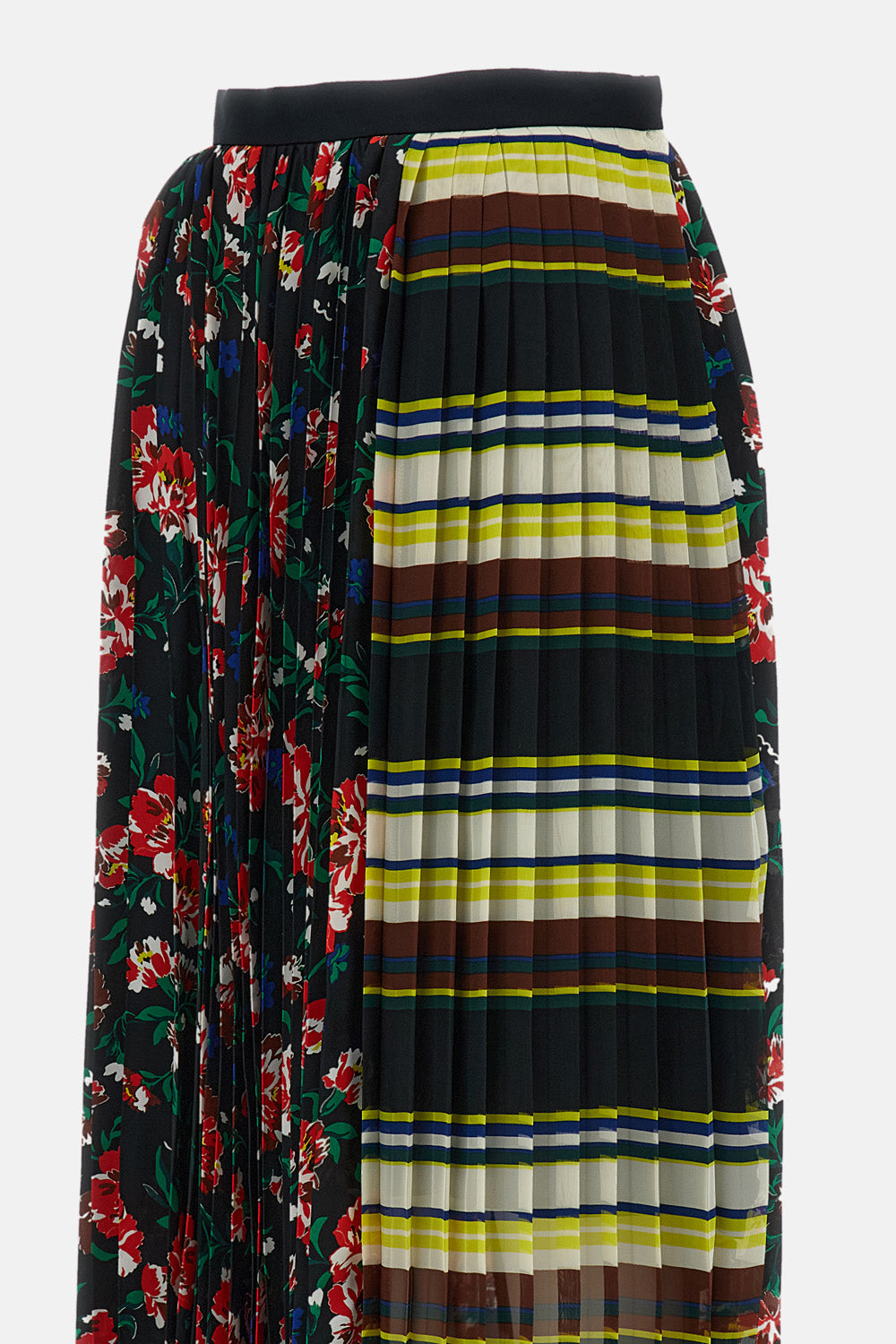 Sacai Women Pattern Mix Pleated Skirt SACAI