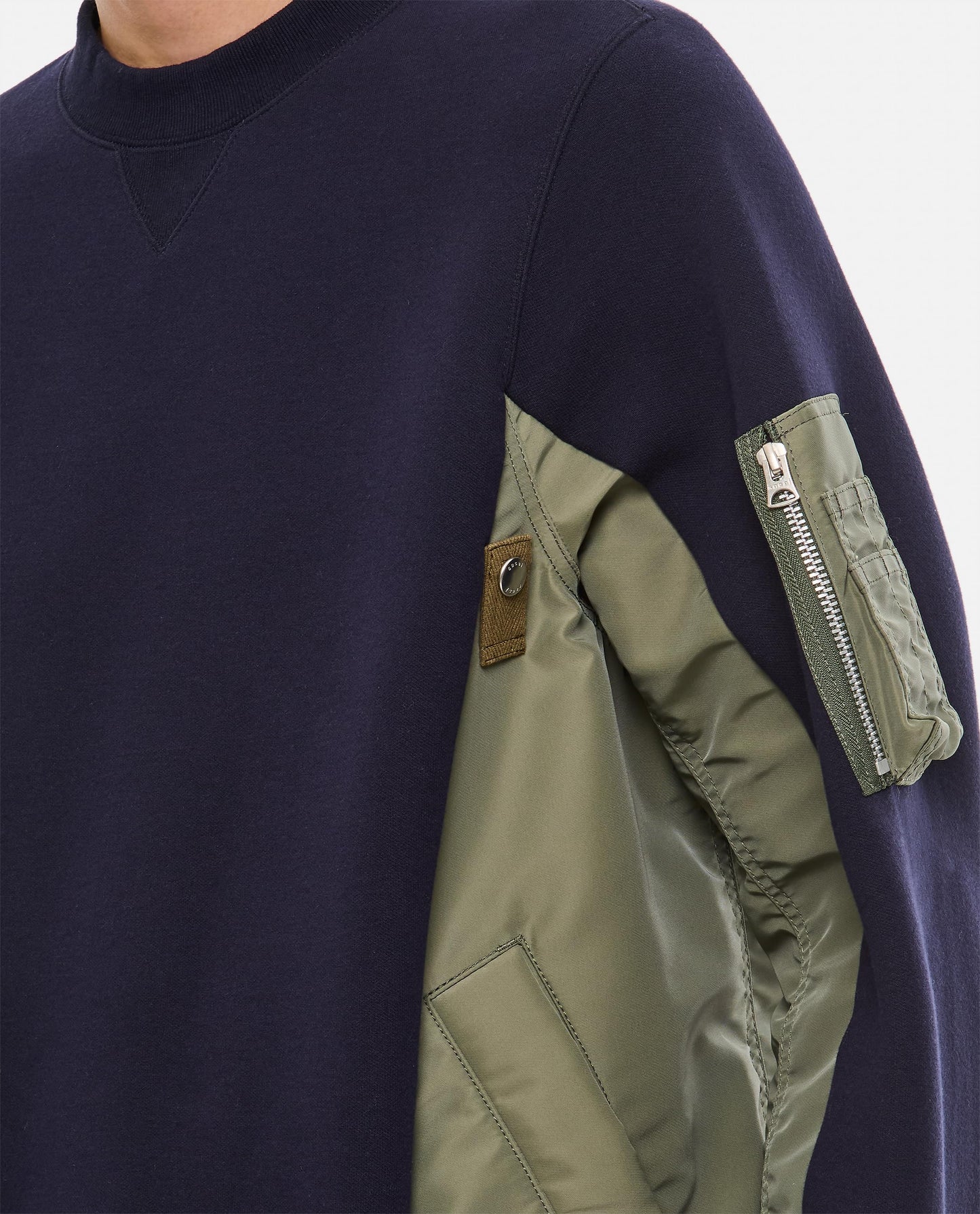 Sacai Men Sponge Sweat X Nylon Twill Pullover SACAI