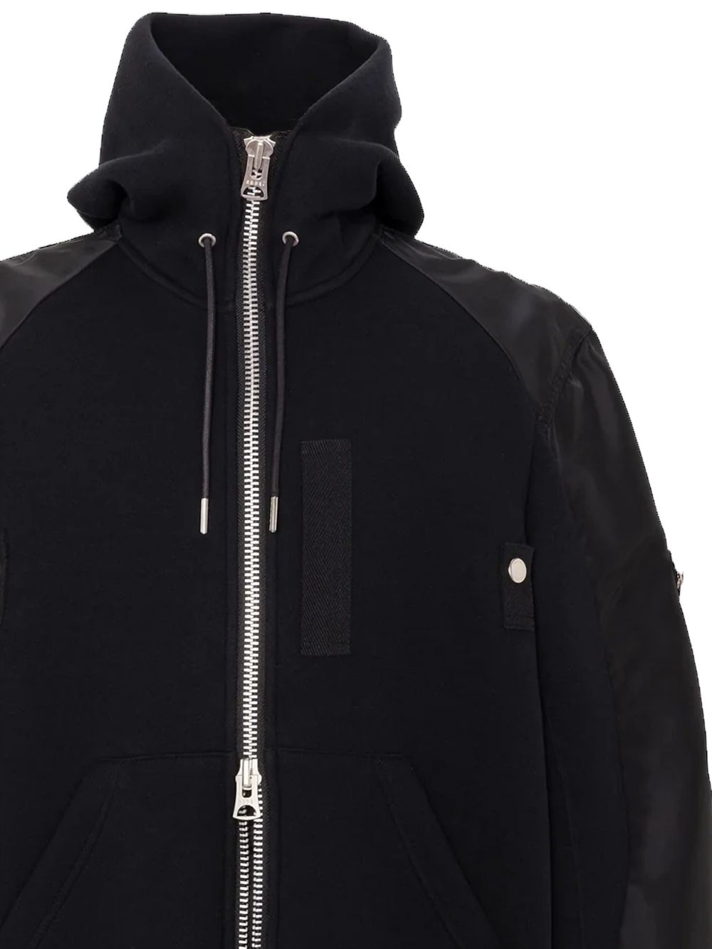 Sacai Men Cotton And Nylon Hoodie SACAI