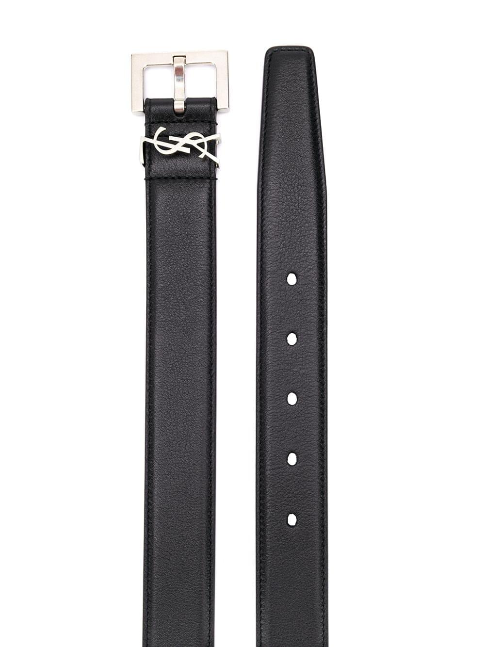 Saint Laurent Women Cassandre Leather Belt SAINT LAURENT