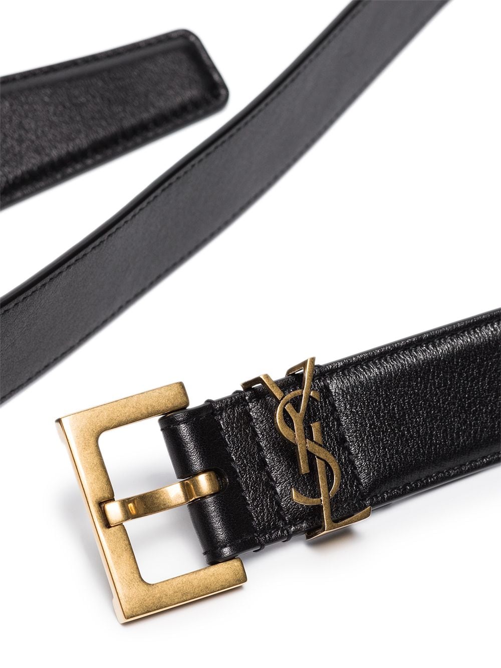Saint Laurent Women Cassandre Leather Belt SAINT LAURENT