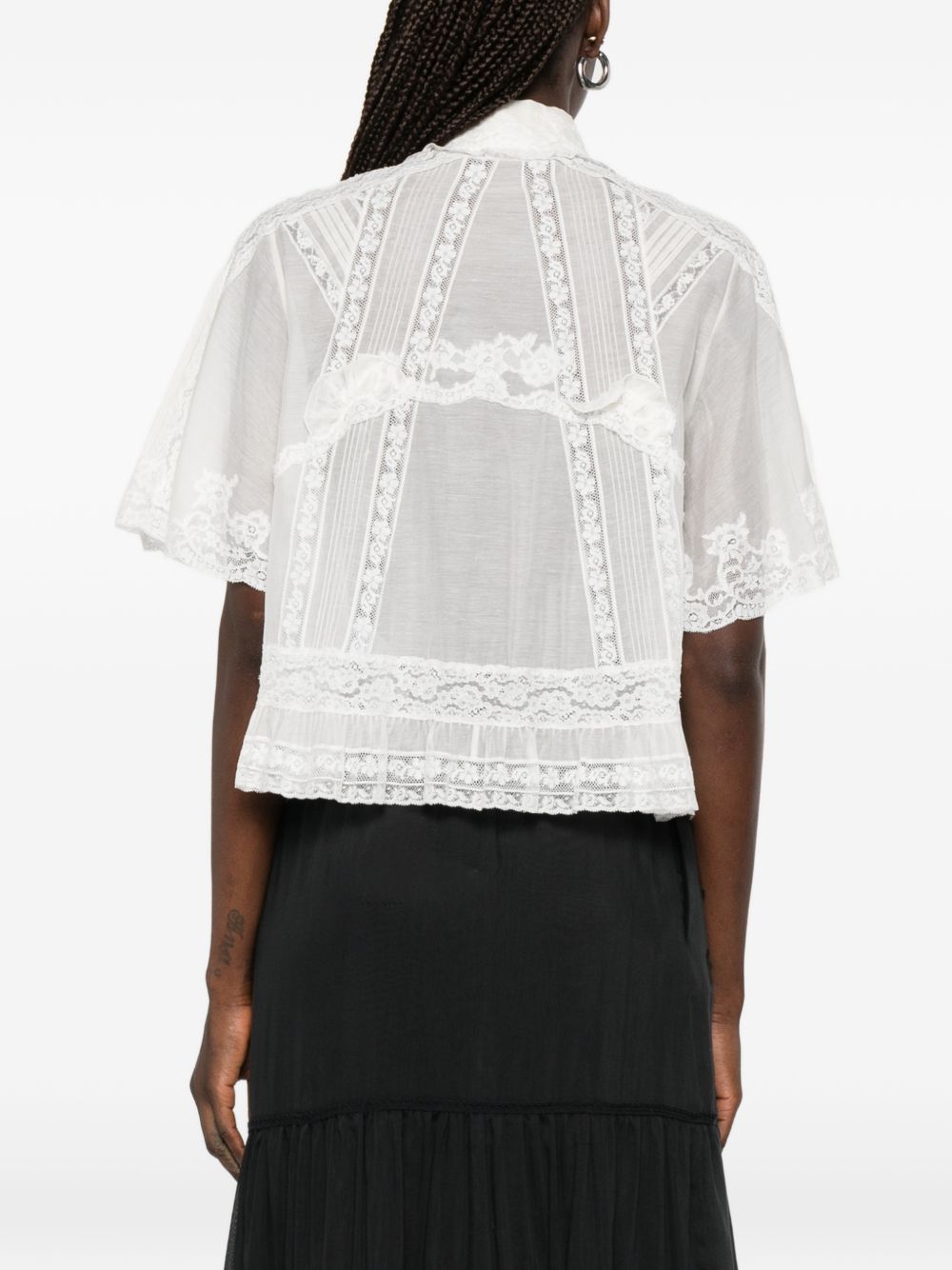 Ermanno Scervino Women Cotton And Silk Embroidered Shirt ERMANO SCERVINO