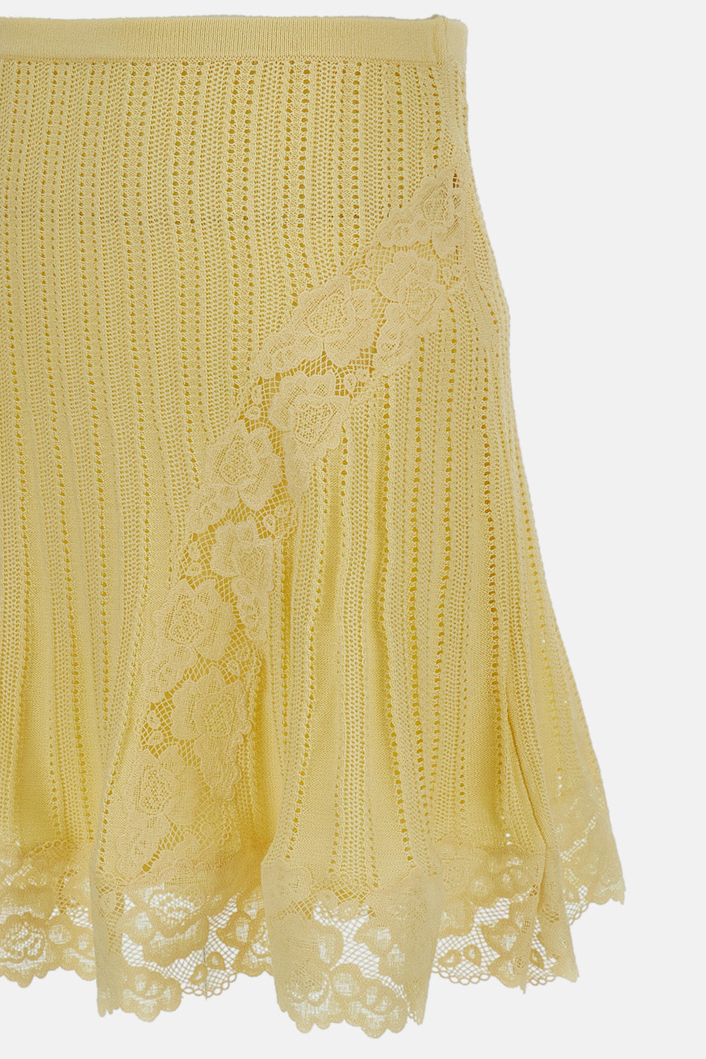Self-Portrait Women Pointelle Knit Mini Skirt SELF-PORTRAIT