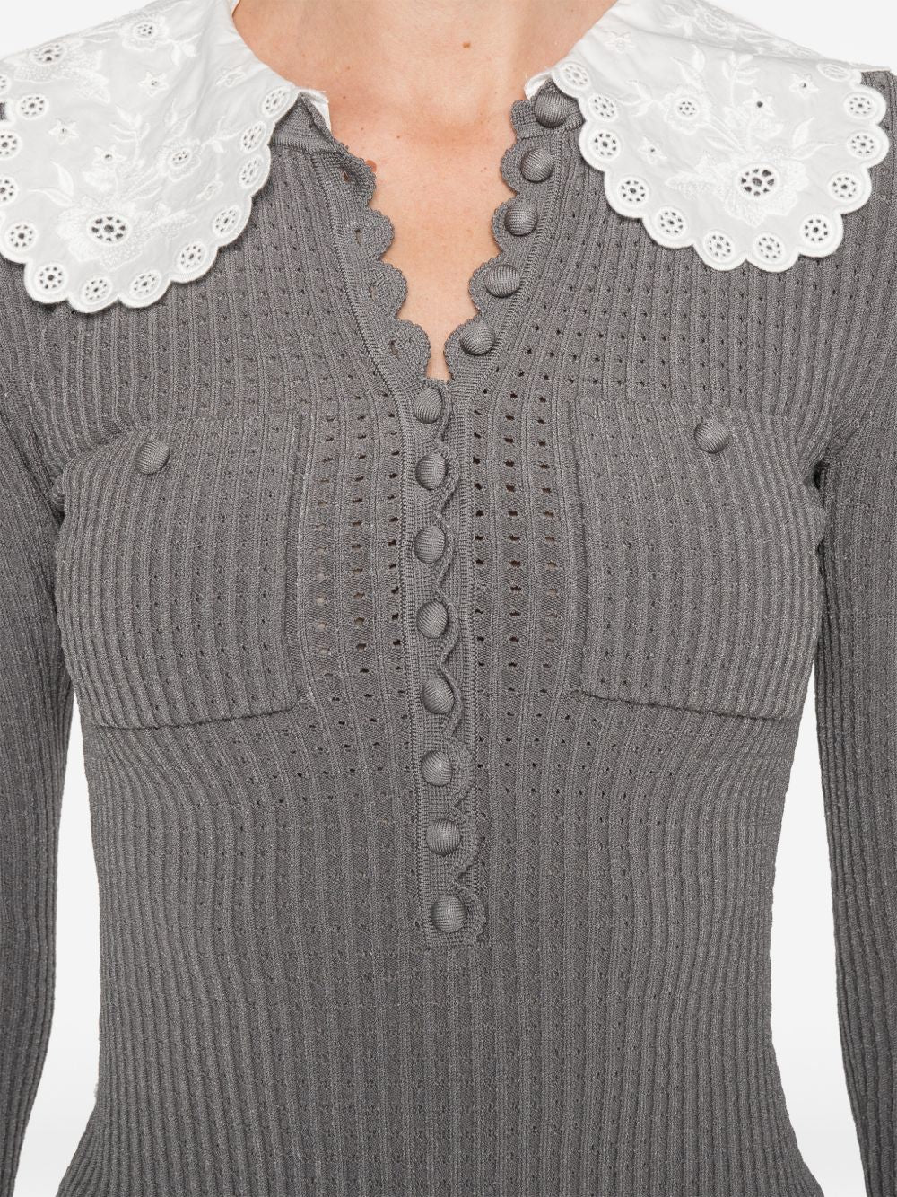 Self Portrait Women Collar-Detail Sweater SELF-PORTRAIT