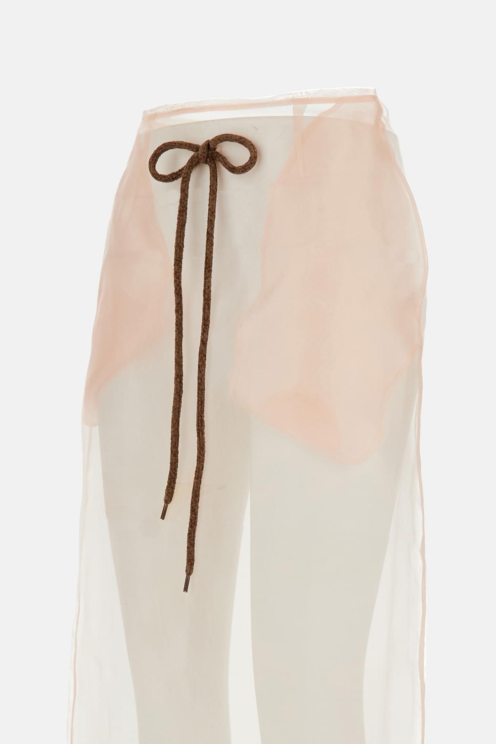 Simone Rocha Women Sheer Column Midi Skirt SIMONE ROCHA