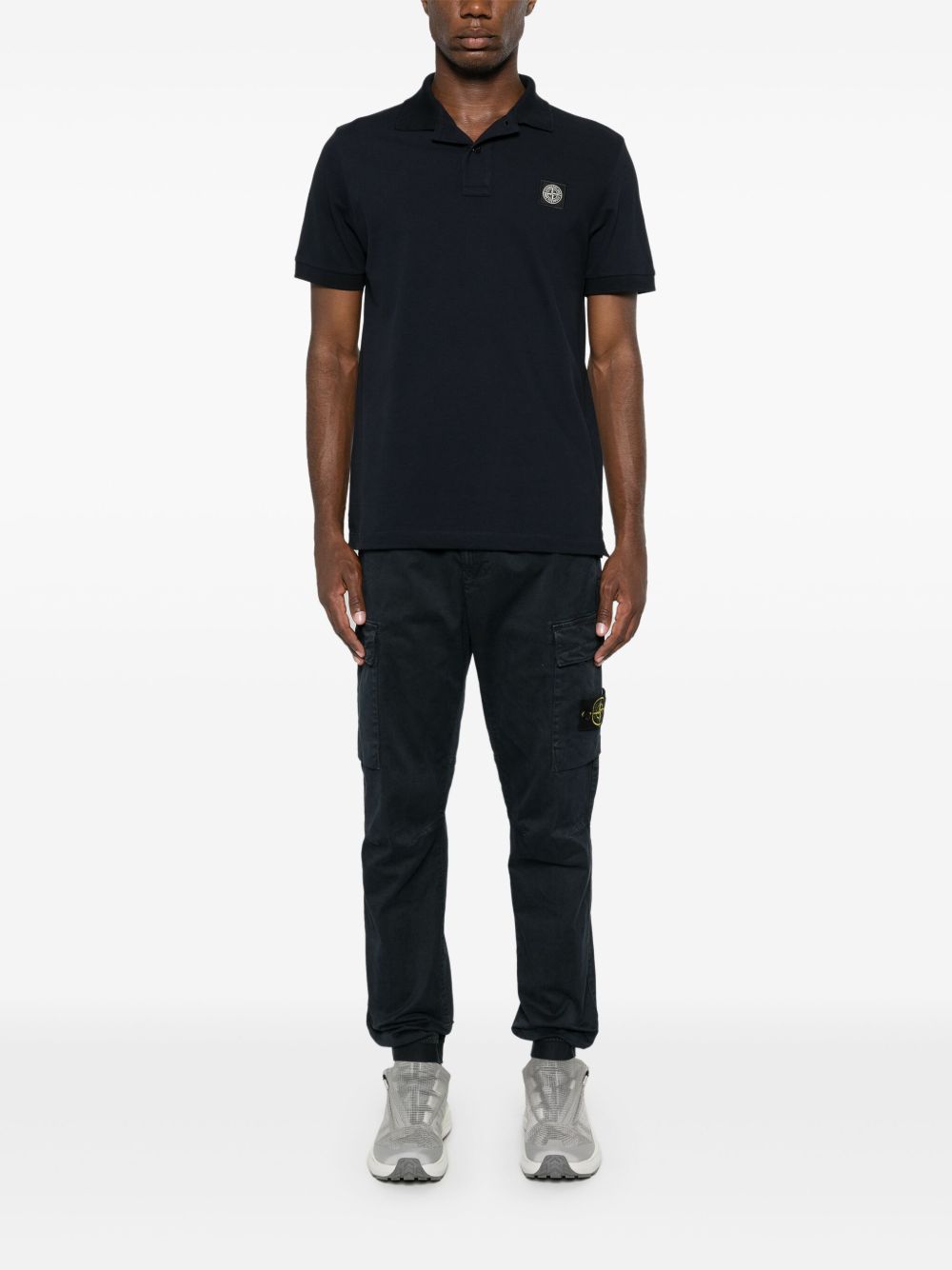 Stone Island Men Logo Cotton Polo Shirt STONE ISLAND