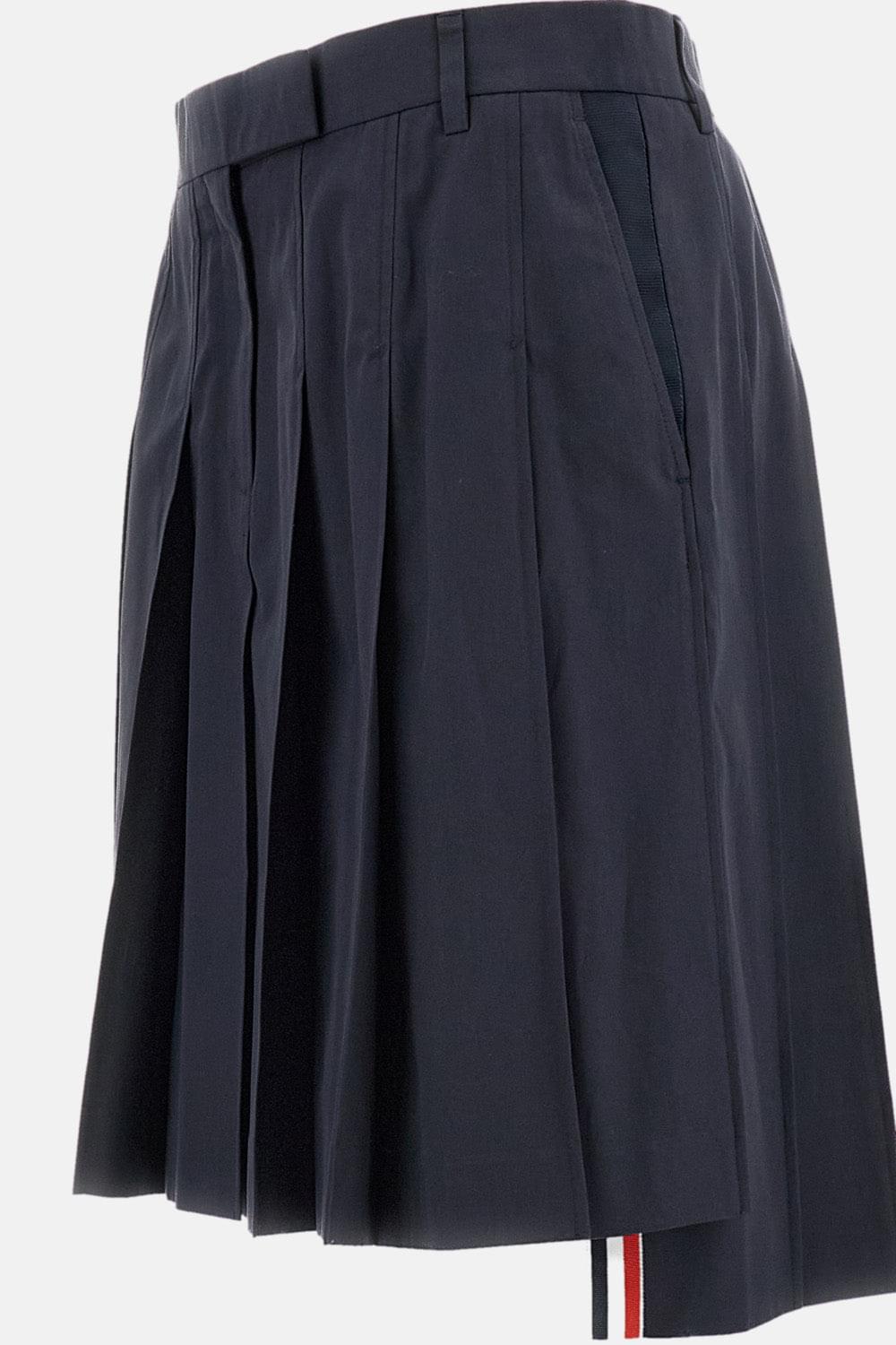 Thom Browne Women Cotton Pleated Skirt THOM BROWNE