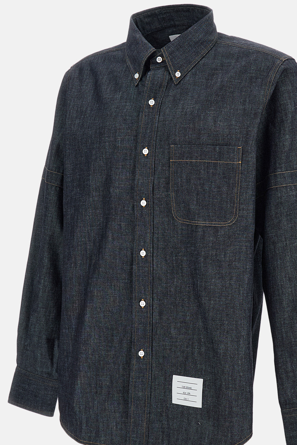 Thom Browne Men Straight Fit Denim Shirt THOM BROWNE